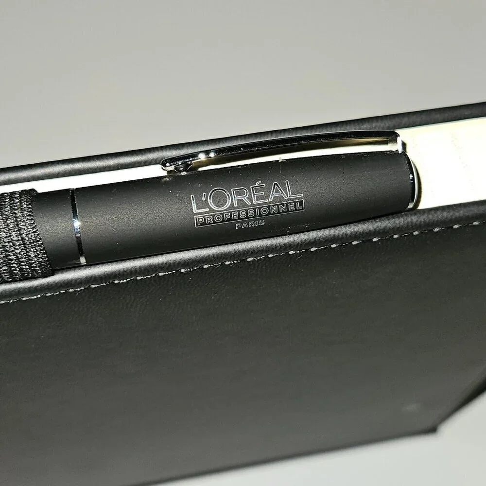 L'Oreal Professionnel Paris Black Journal Pen Set Book Lined Pages NEVER USED